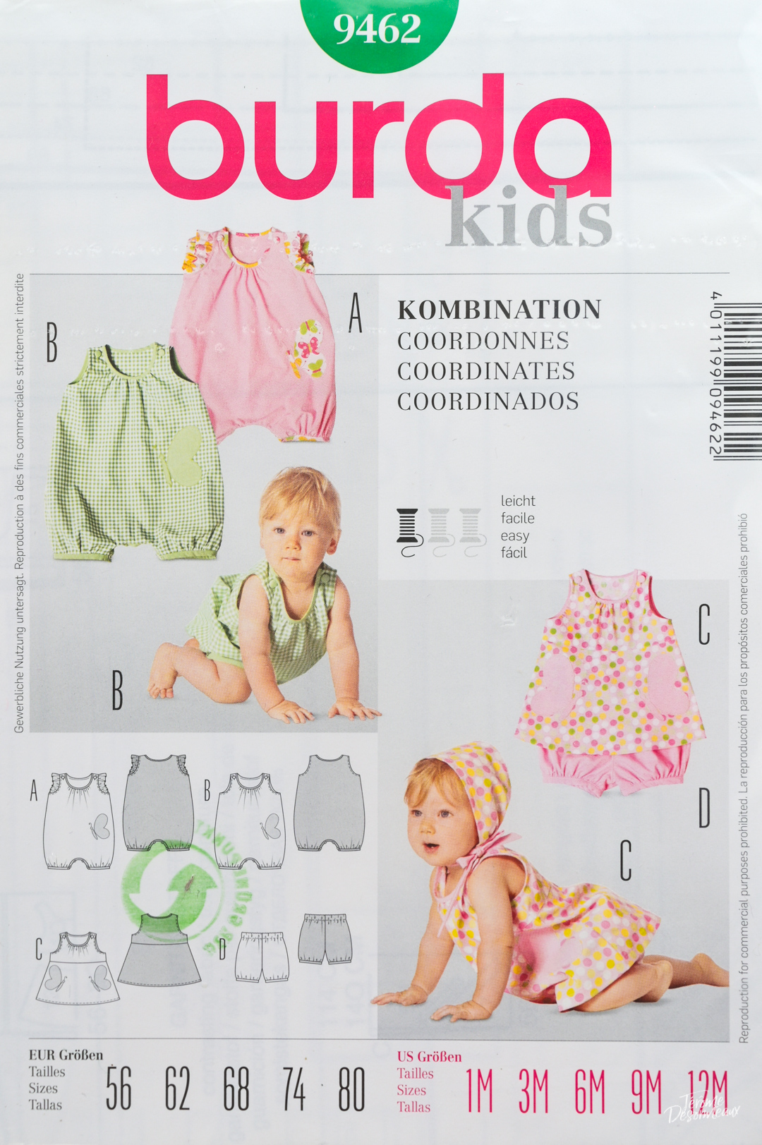 Patron de couture burda 9462