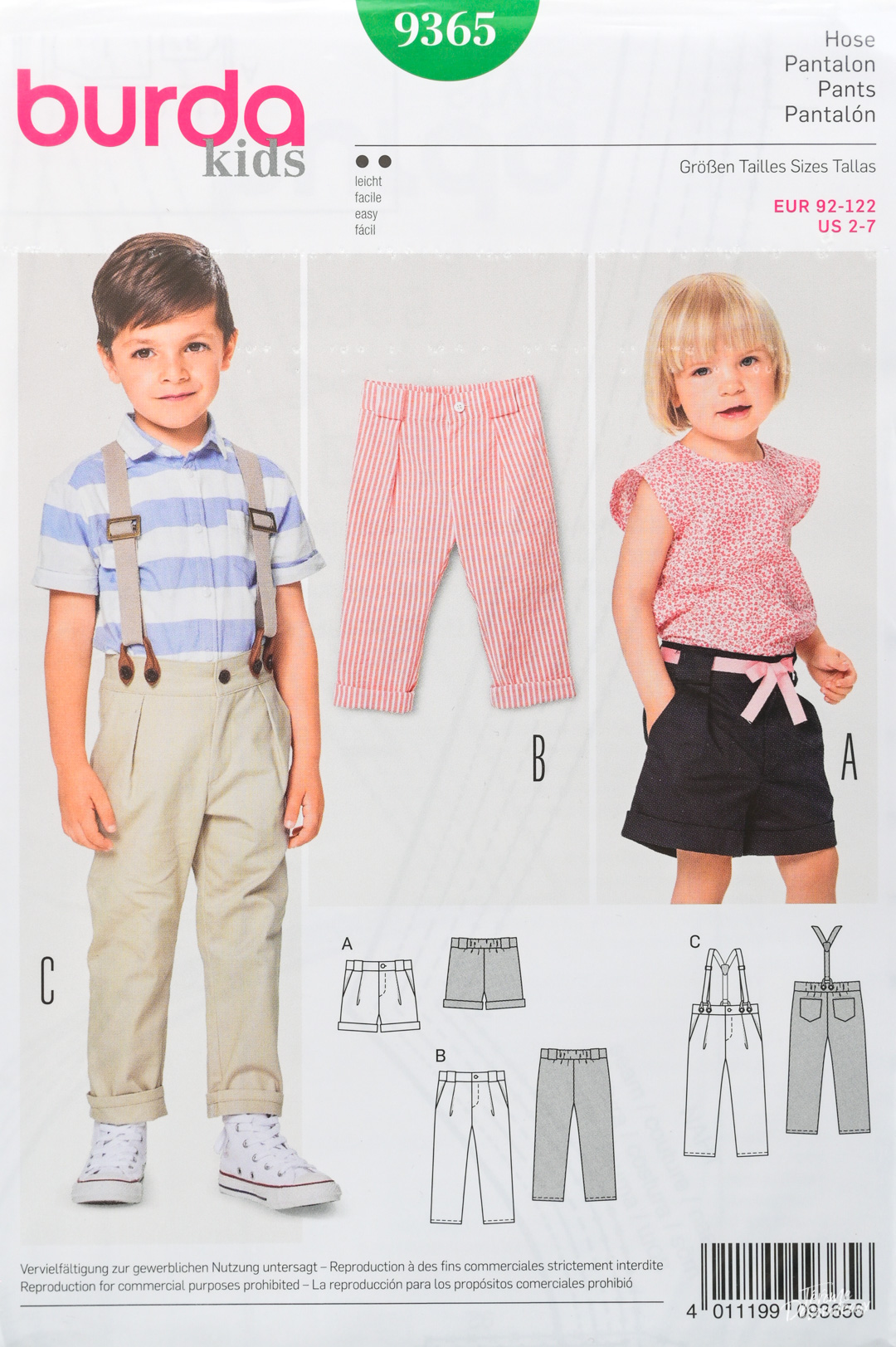 Burda-9365 Patron de couture Burda 9365