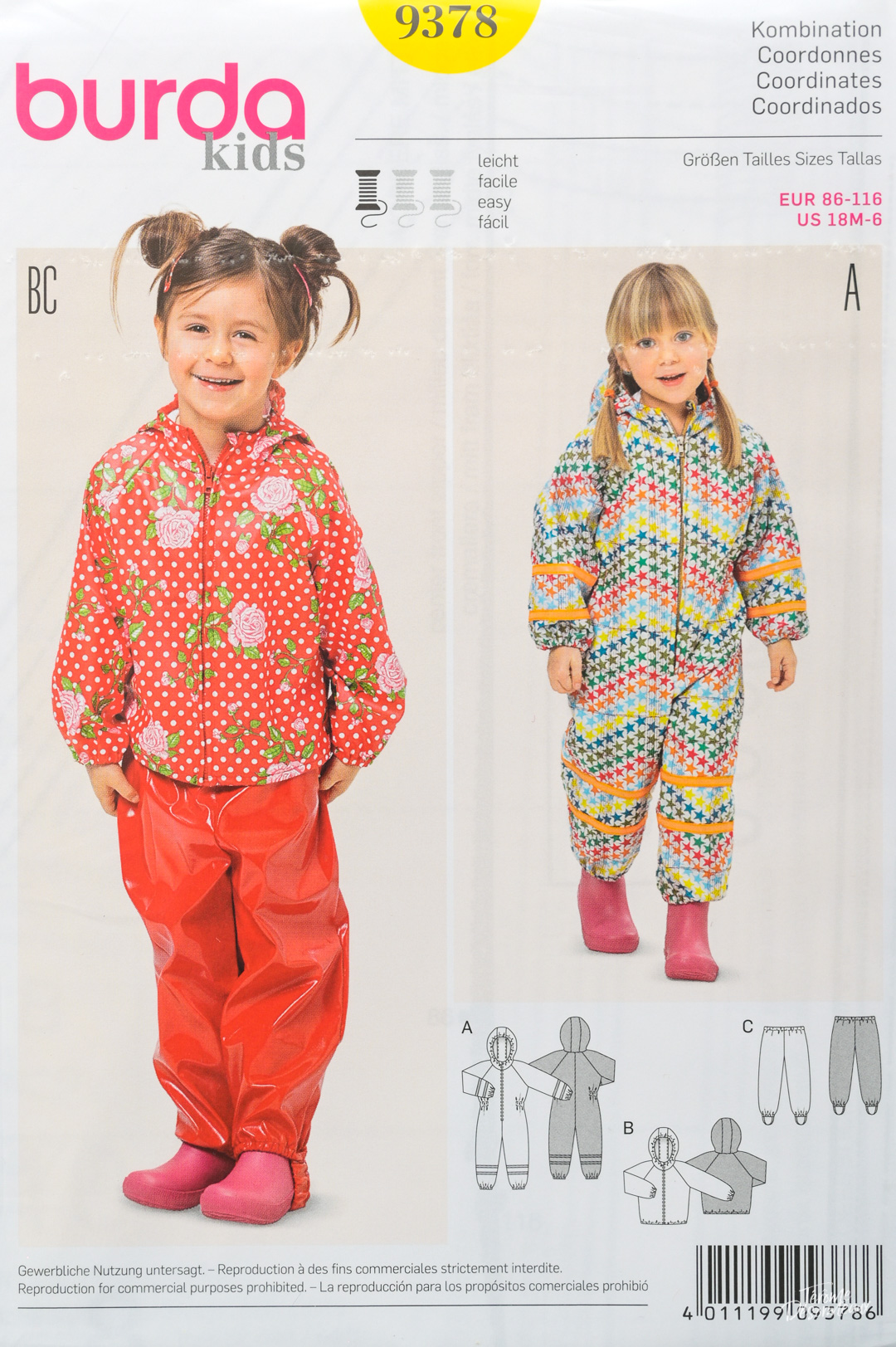 Patron de couture Burda 9378