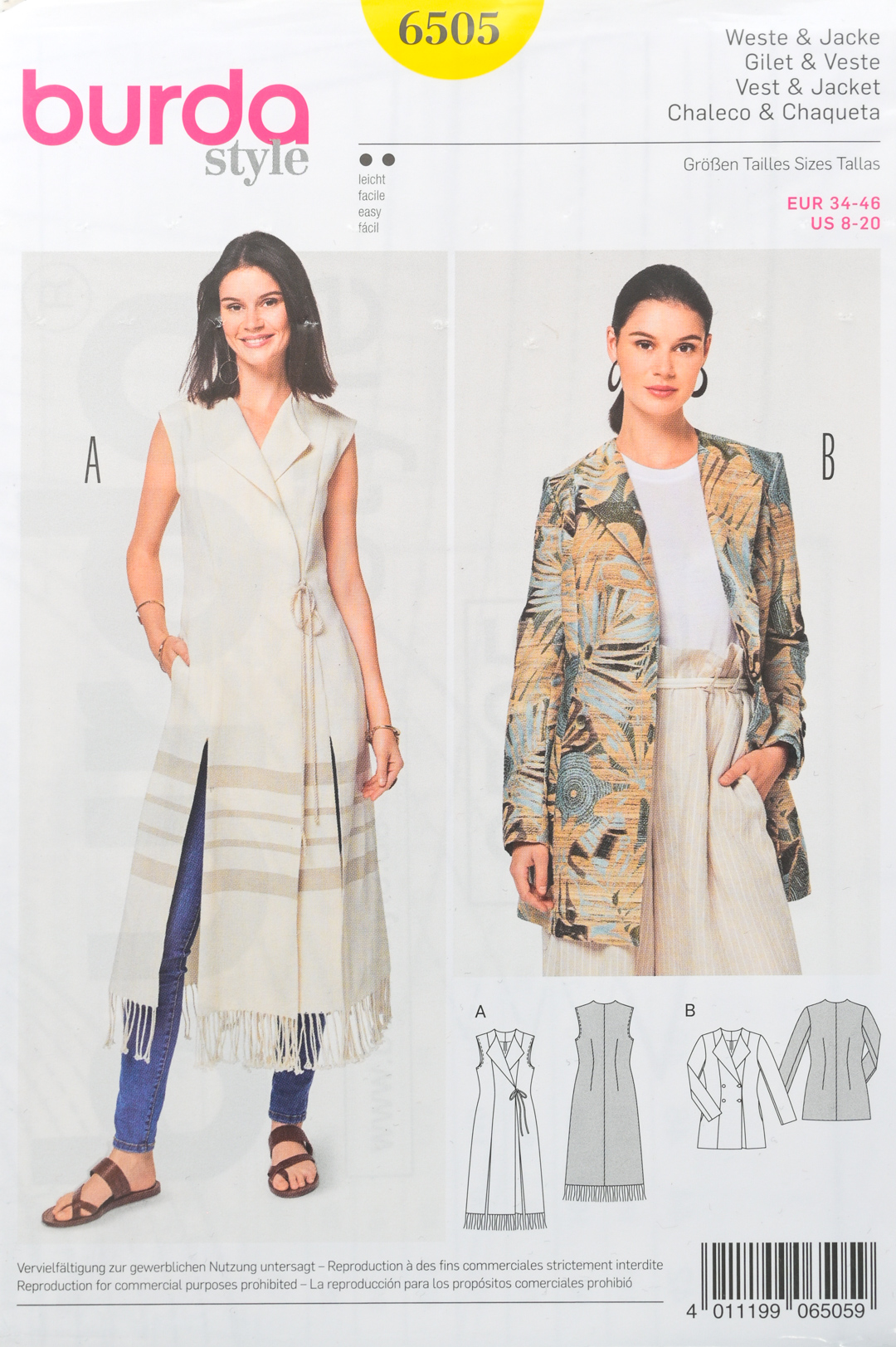 Patron de couture Burda 6505