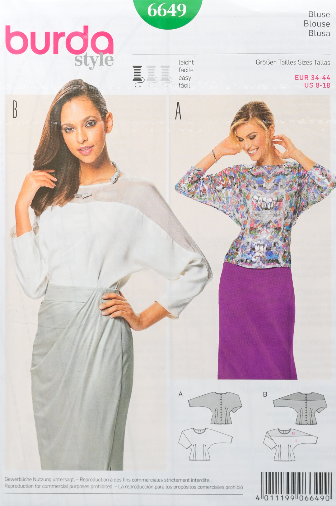 Patron de couture Burda 6649