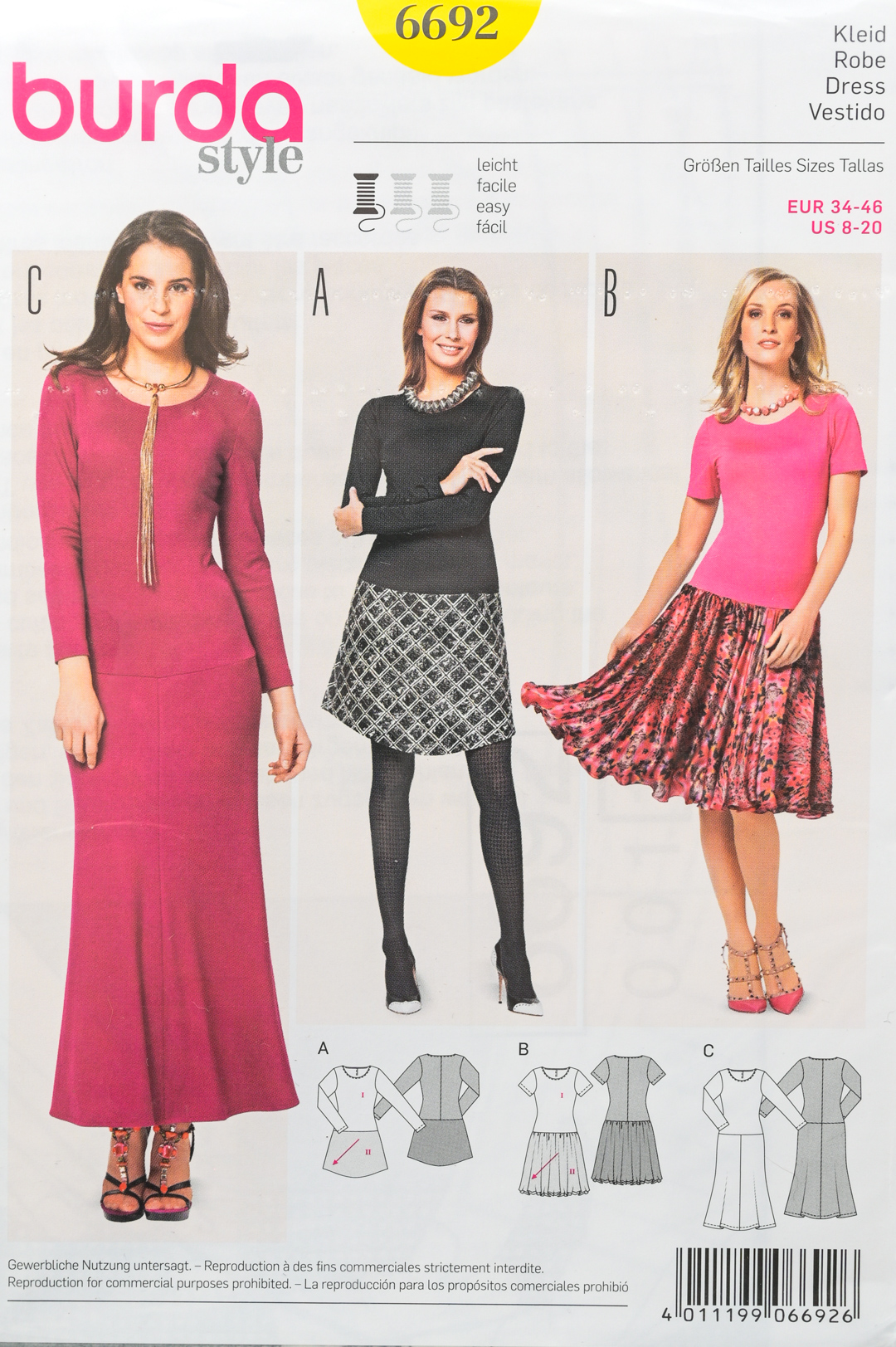 Patron de couture Burda 6692