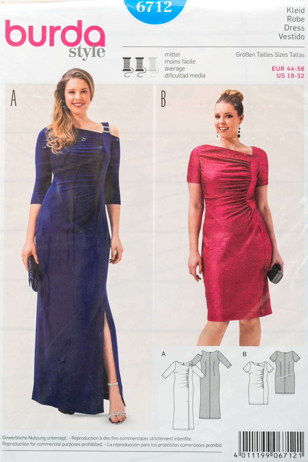 Burda-6712 Patron de couture Burda 6712