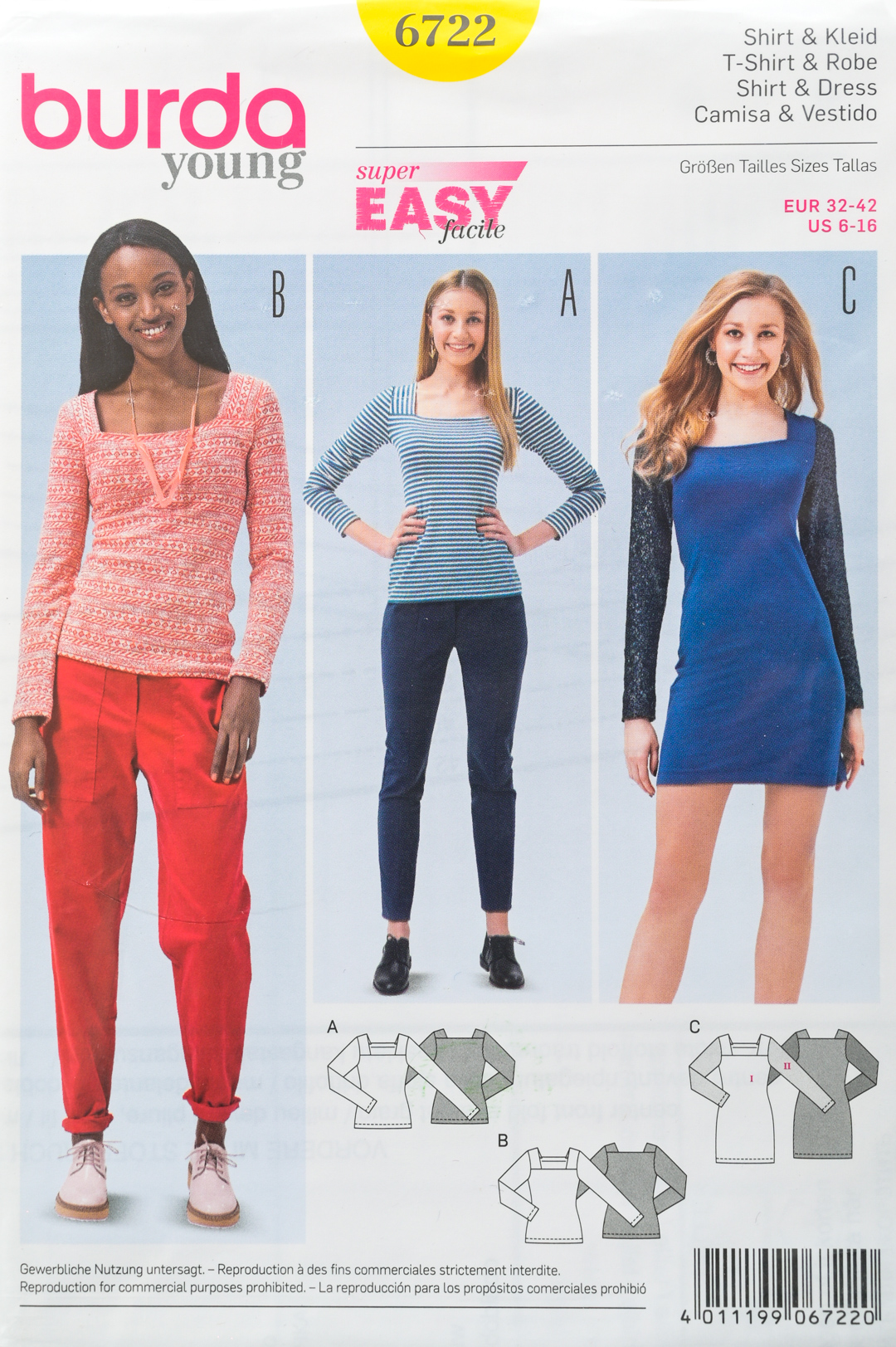 Patron de couture Burda 6722