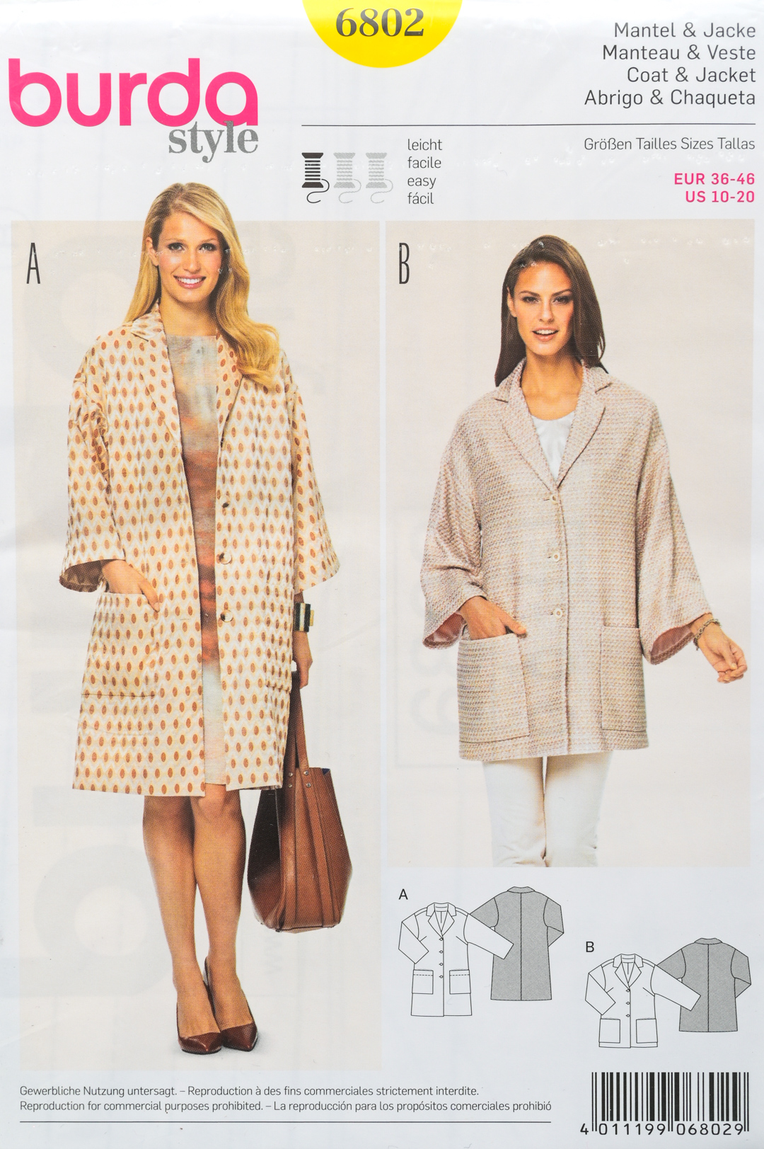 Patron de couture Burda 6802