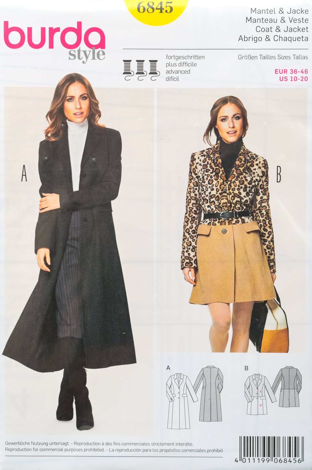 Patron de couture Burda 6845