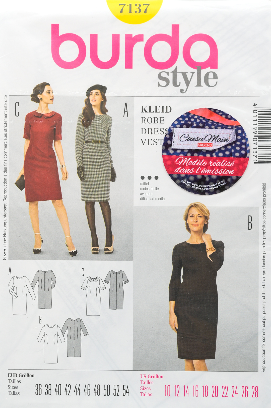 Patron de couture Burda 7137