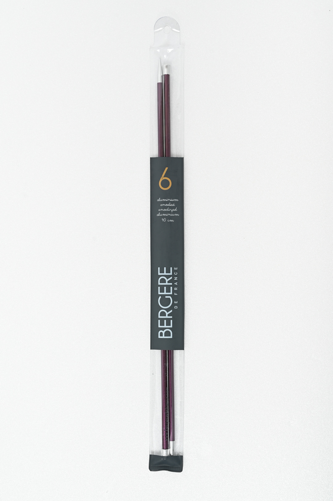 aiguilles droites alu anodisé 40 cm N°6