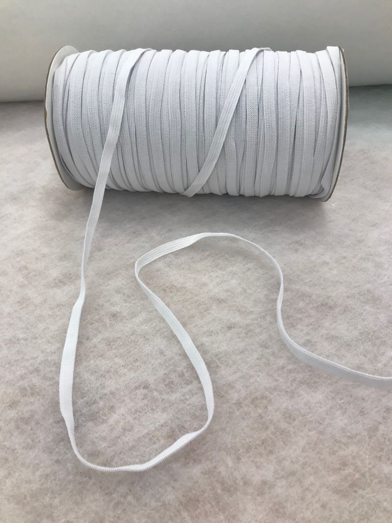 Elastique plat 7 mm Blanc