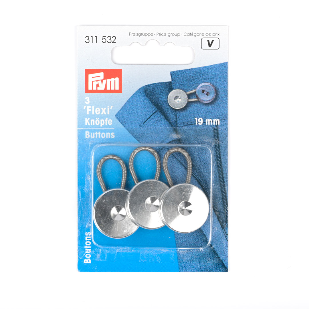 PRYM - Boutons FLEXI 19mm 10,20 Bouton rallonge