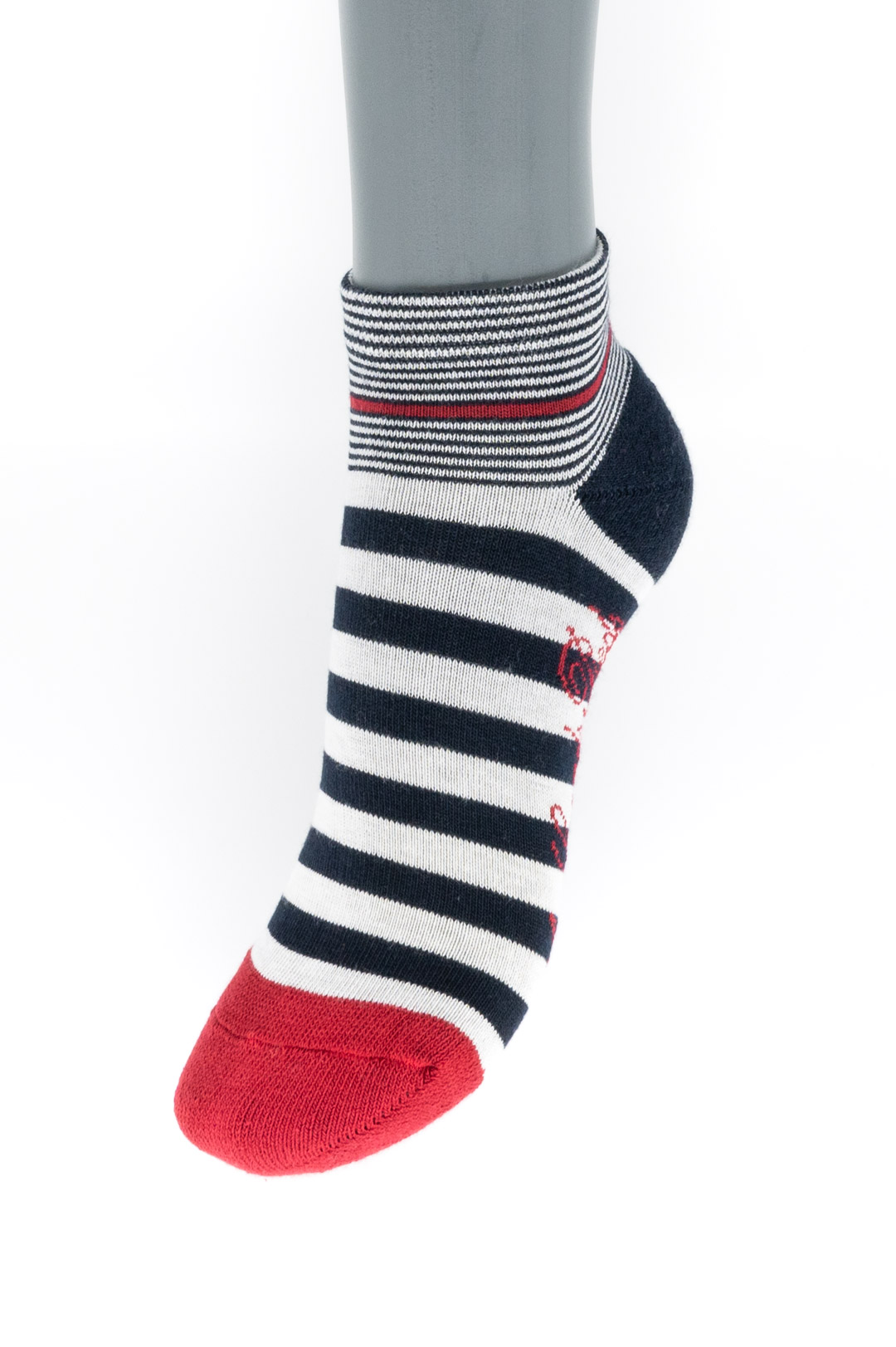 Socquettes de sport rayées Bleu et Marine Berthe aux grands pieds