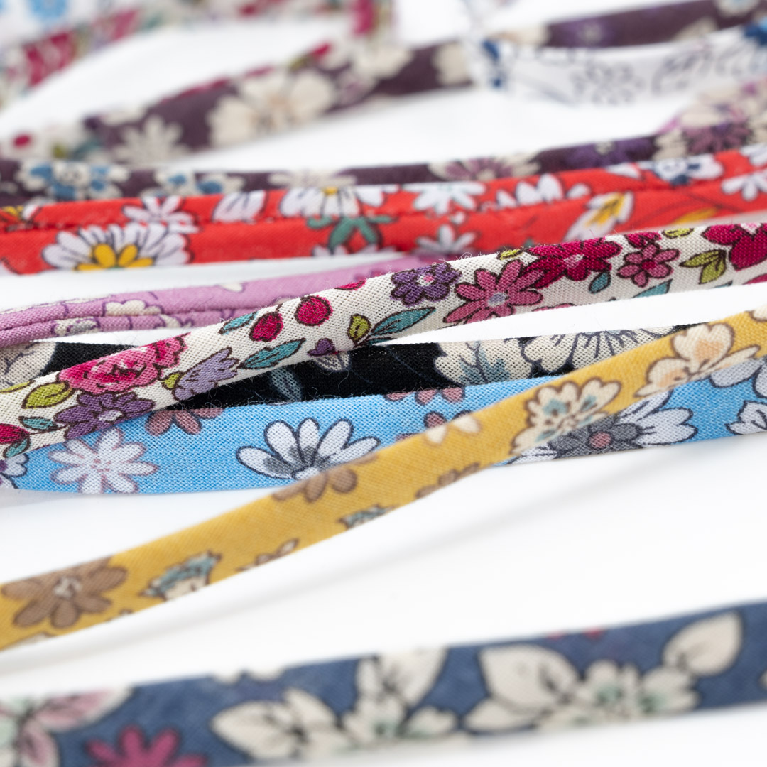 Rubans Fleuris-2 Cordons fleuris coton