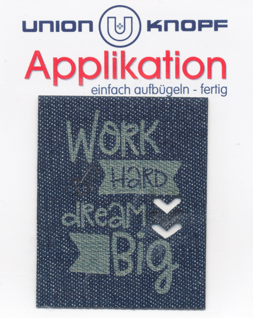 Écusson Thermocollant - WORK HARD DREAM BIG