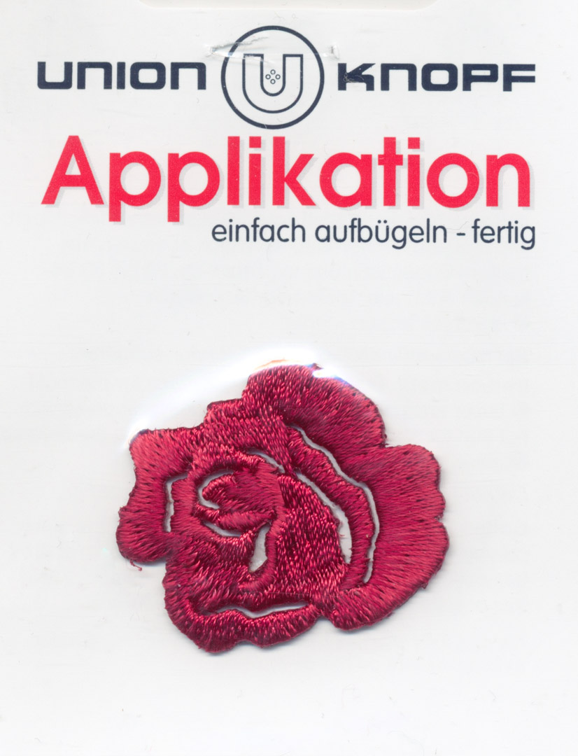 Mercerie écusson Badge Union Knopf_-7 Écusson Thermocollant - ROSE