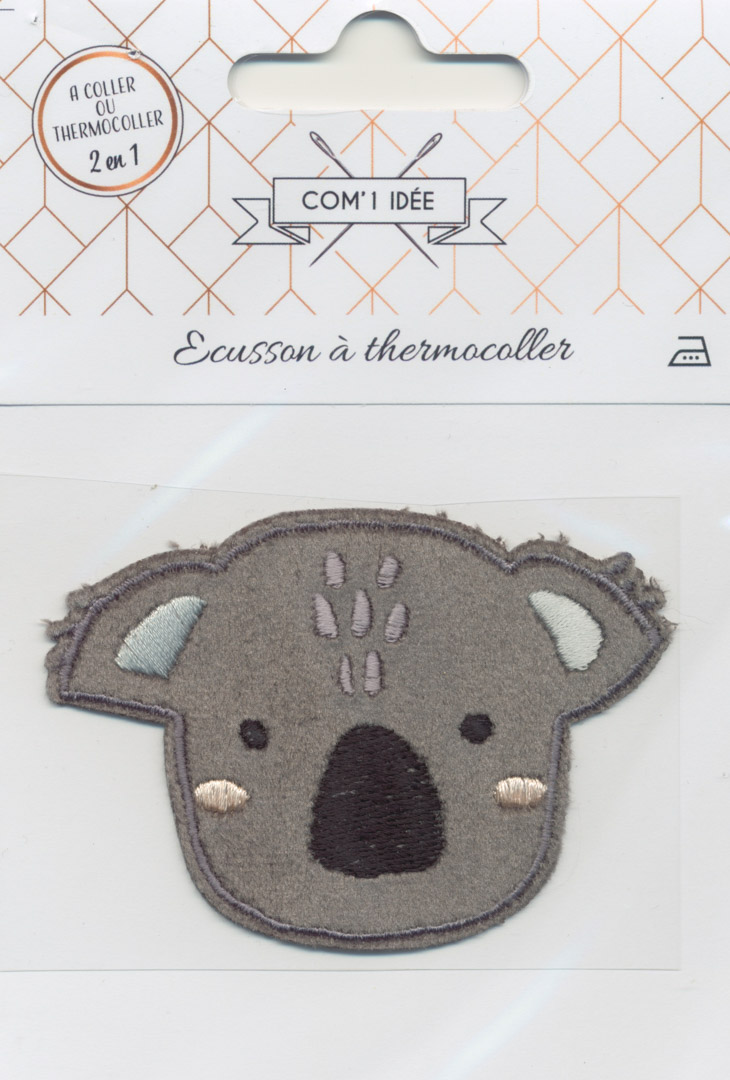 Mercerie écusson Com1 animaux-3 Écusson Thermocollant - KOALA