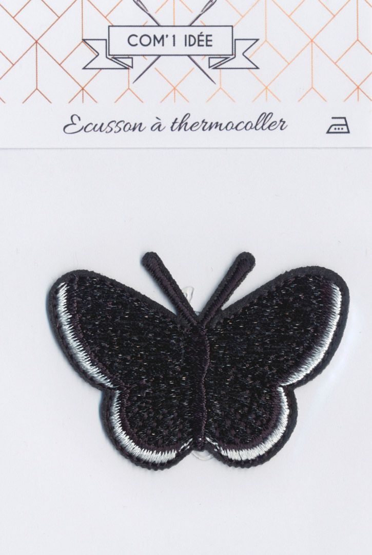 Écusson Thermocollant - GRAND PAPILLON NOIR