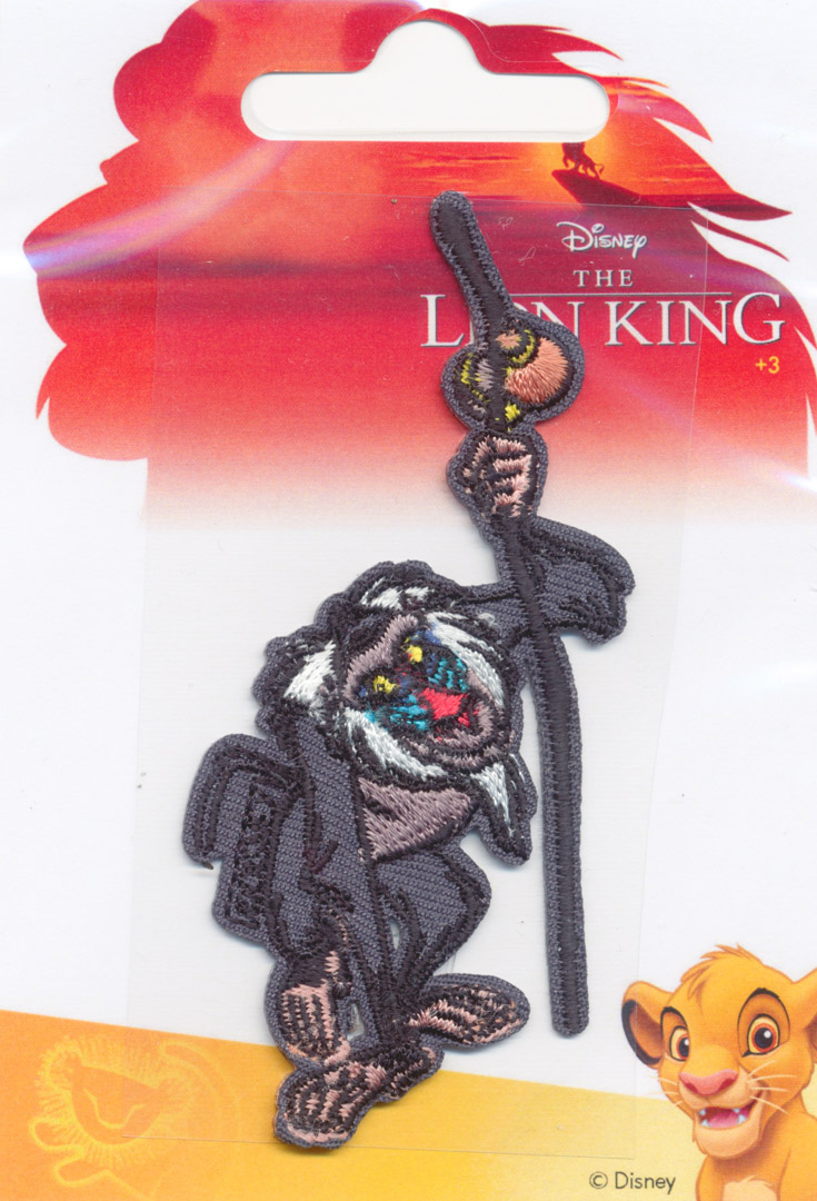 Mercerie écusson Roi lion disney 395-4 Écusson Thermocollant - ROI LION RAFIKI