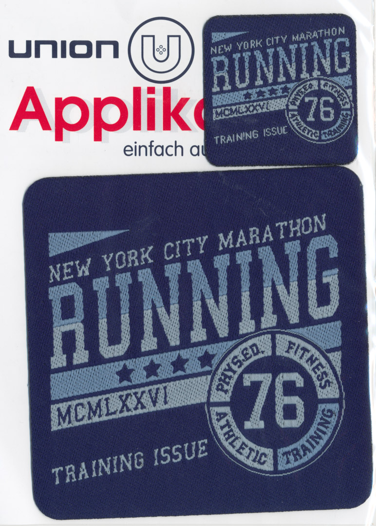 Mercerie écusson badge géant Union Knopf_-2 Écusson Thermocollant - RUNNING