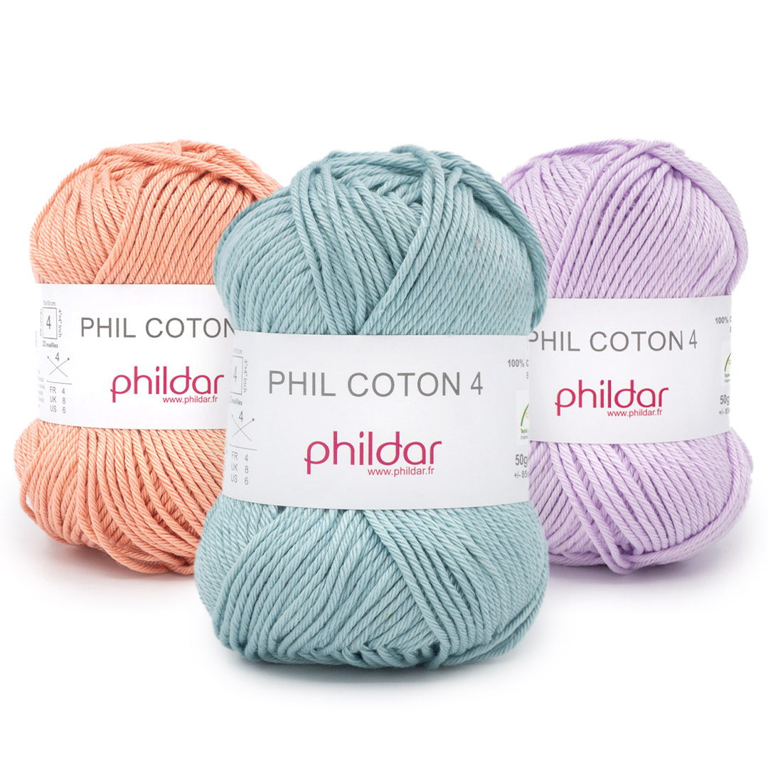 Phil Coton 4 fil 100% Coton naturel couleurs 2022