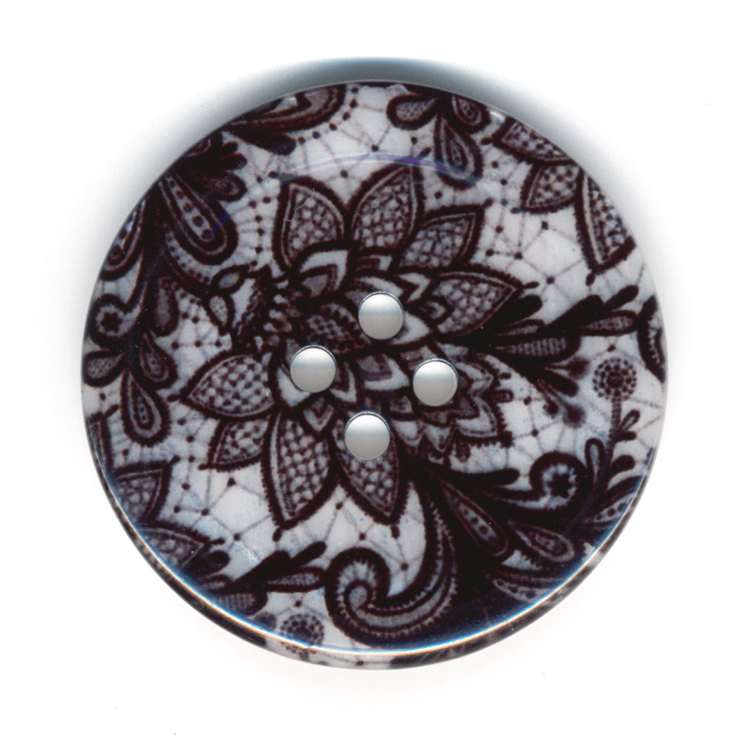 Bouton nacré rosace