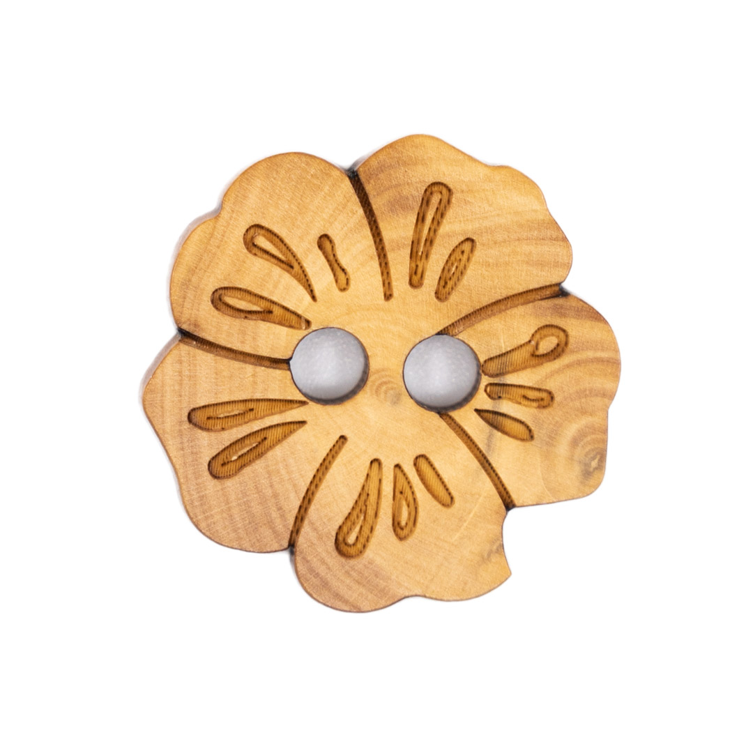 Bouton Bois Fleur des îles