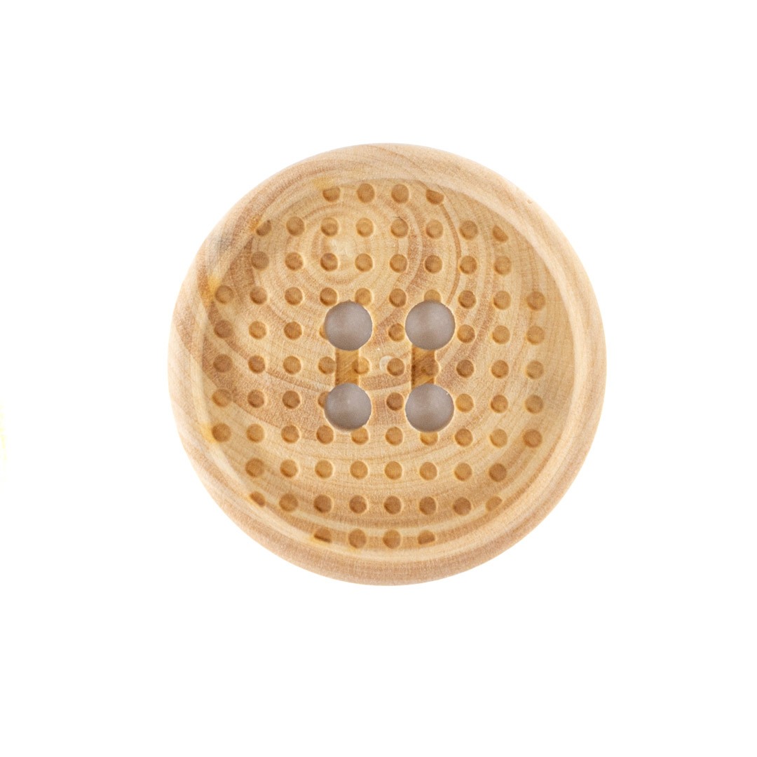 _DSX2896-2 Bouton en Bois Gaufrette