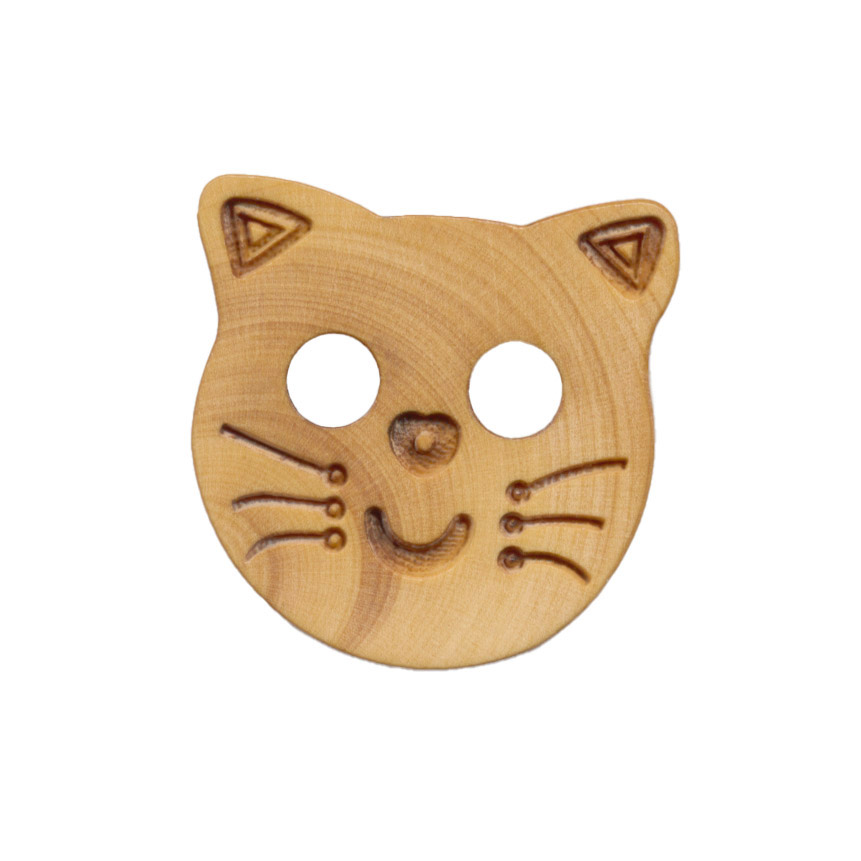 bouton-chat Bouton Bois Petit Chat