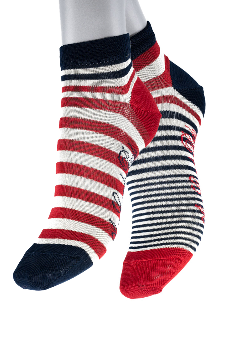 Berthe-aux-grands-pieds---Charli-coté-droit Socquettes Berthe aux grands pieds Rayures Asymétriques