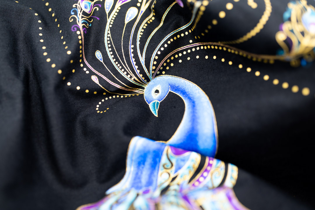 panneau Tissu 100% Coton motif Paon-3 plaid panneau Tissu 100% Coton