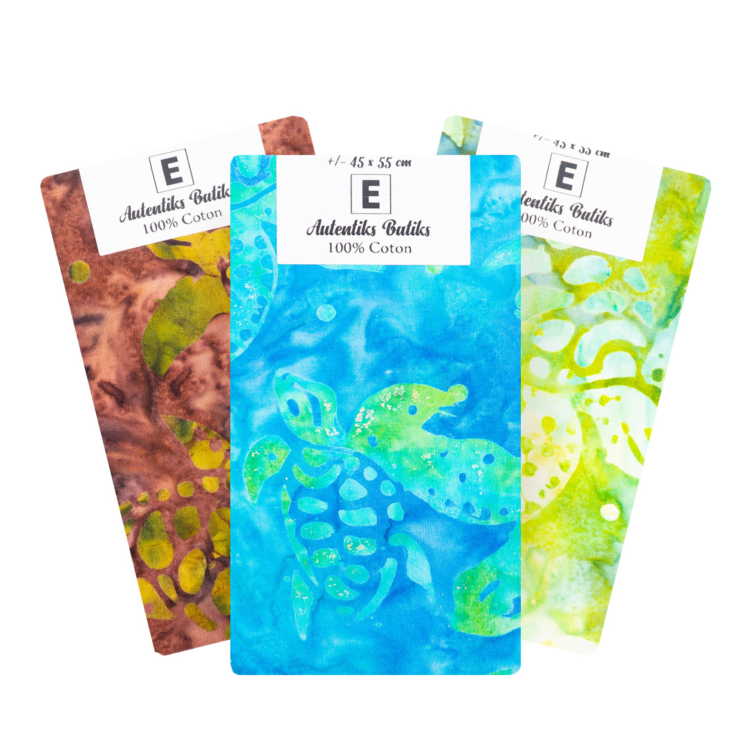 Coupon de tissu Tortues FAT QUARTER Coupon de tissu Tortues FAT QUARTER