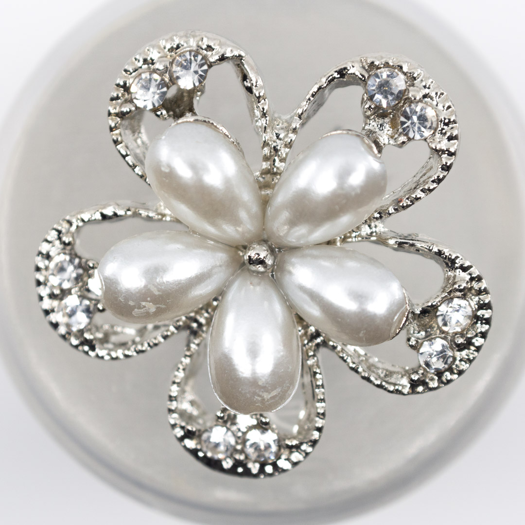 Union Knopf 44510 T28 3 Bouton fleur et perles