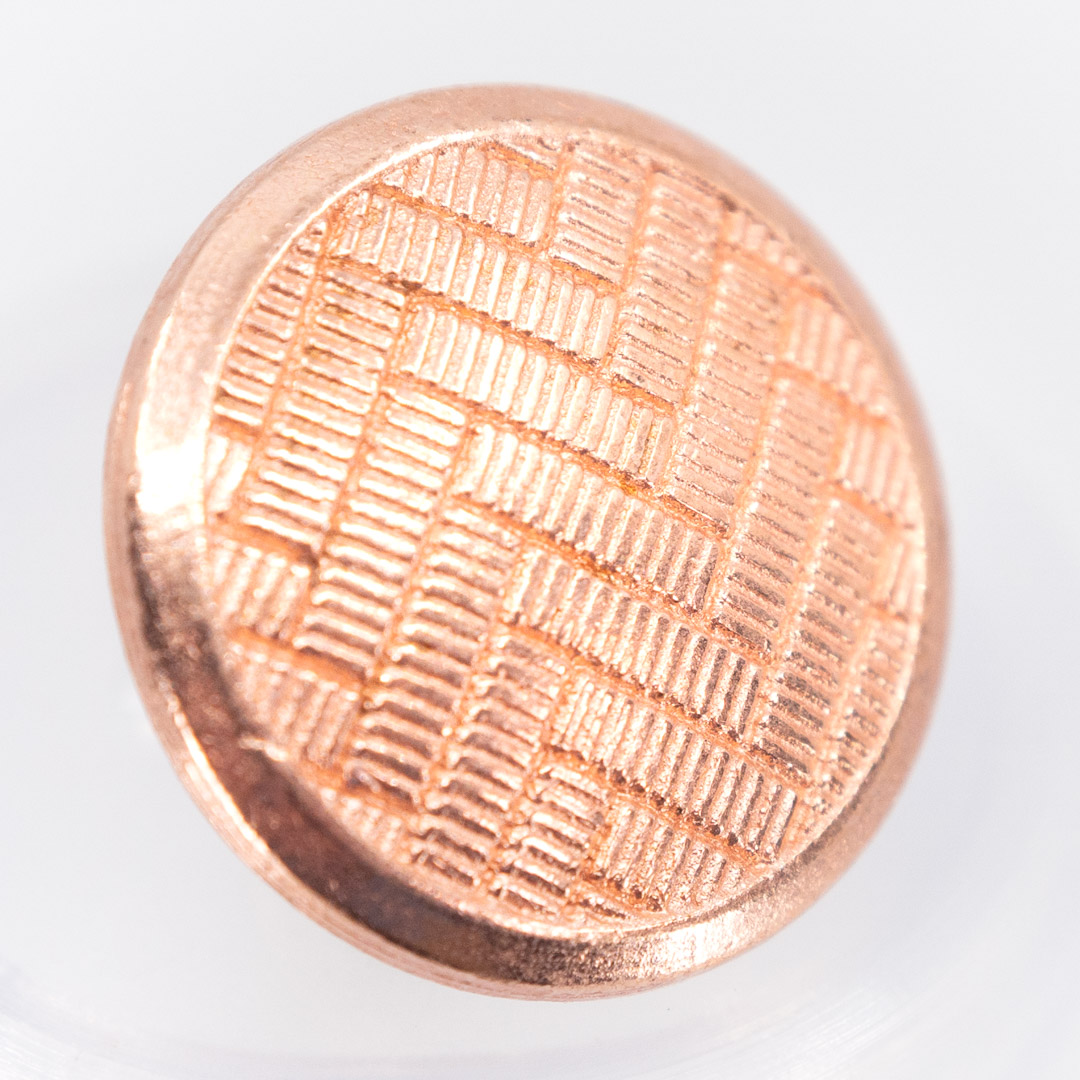 Bouton métal Or rose "V"