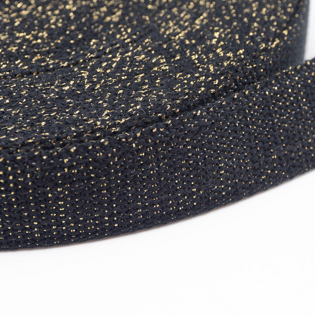 Sangle lurex or noir