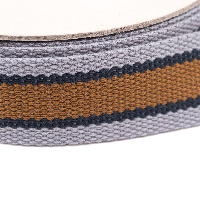 Sangle polyester et coton gris marron Sangle polyester et coton gris marron