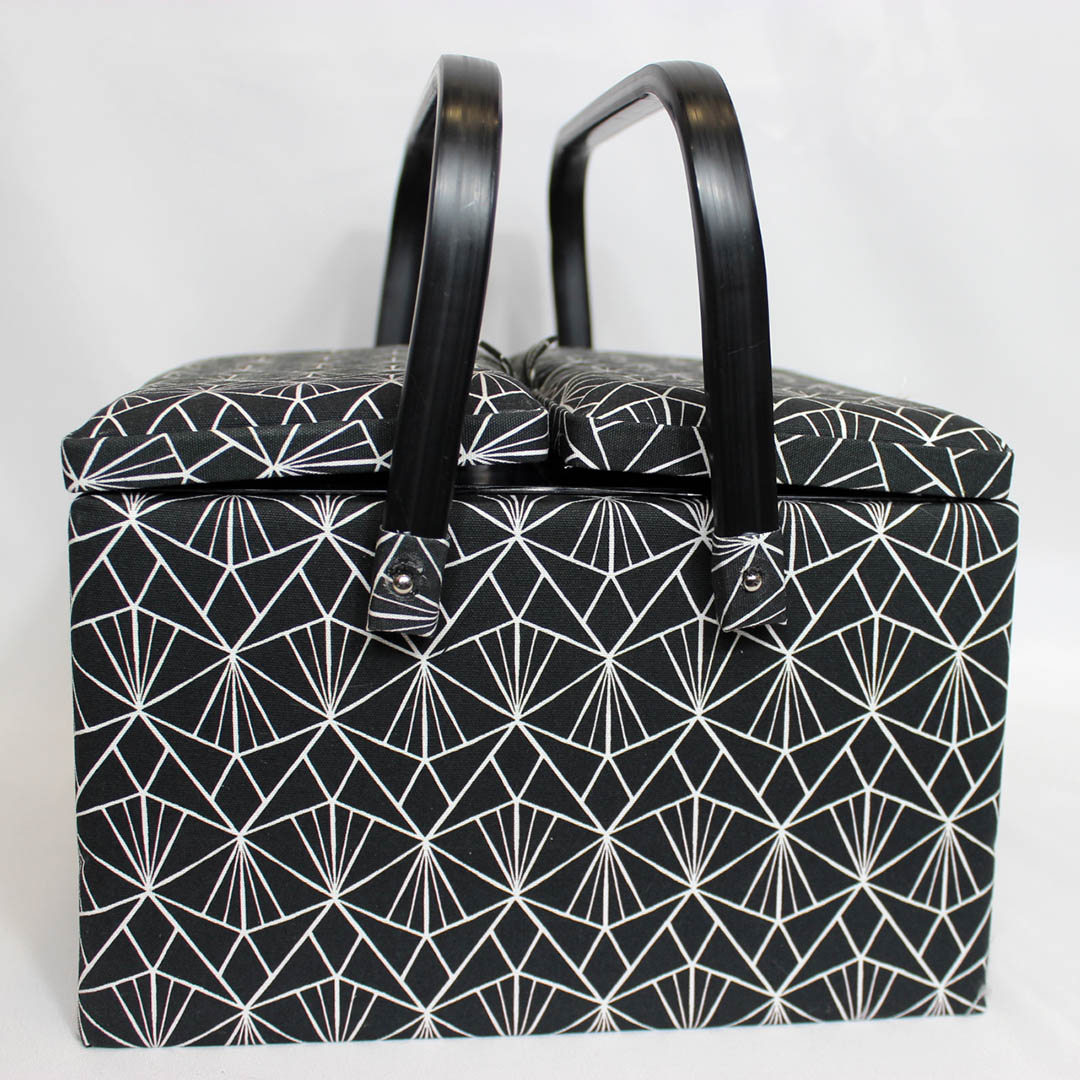 BàC noire géométrique 1 Boite à couture géométrique