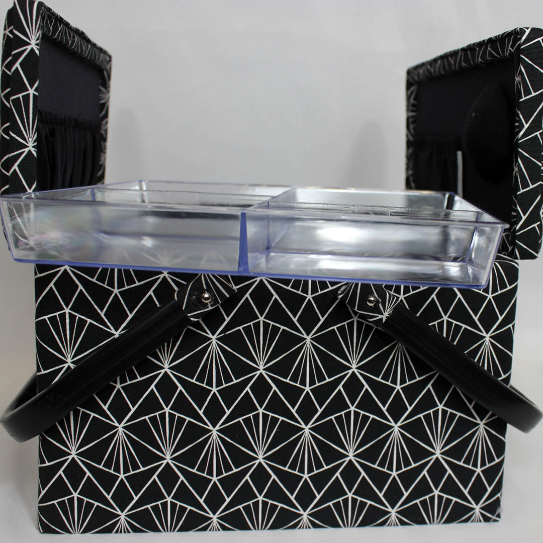 BàC noire géométrique 2 Boite à couture géométrique