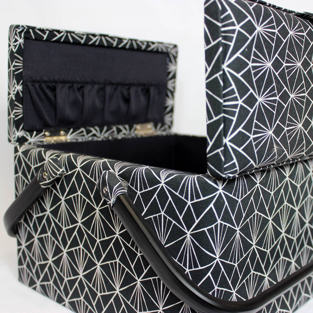 BàC noire géométrique 3 Boite à couture géométrique