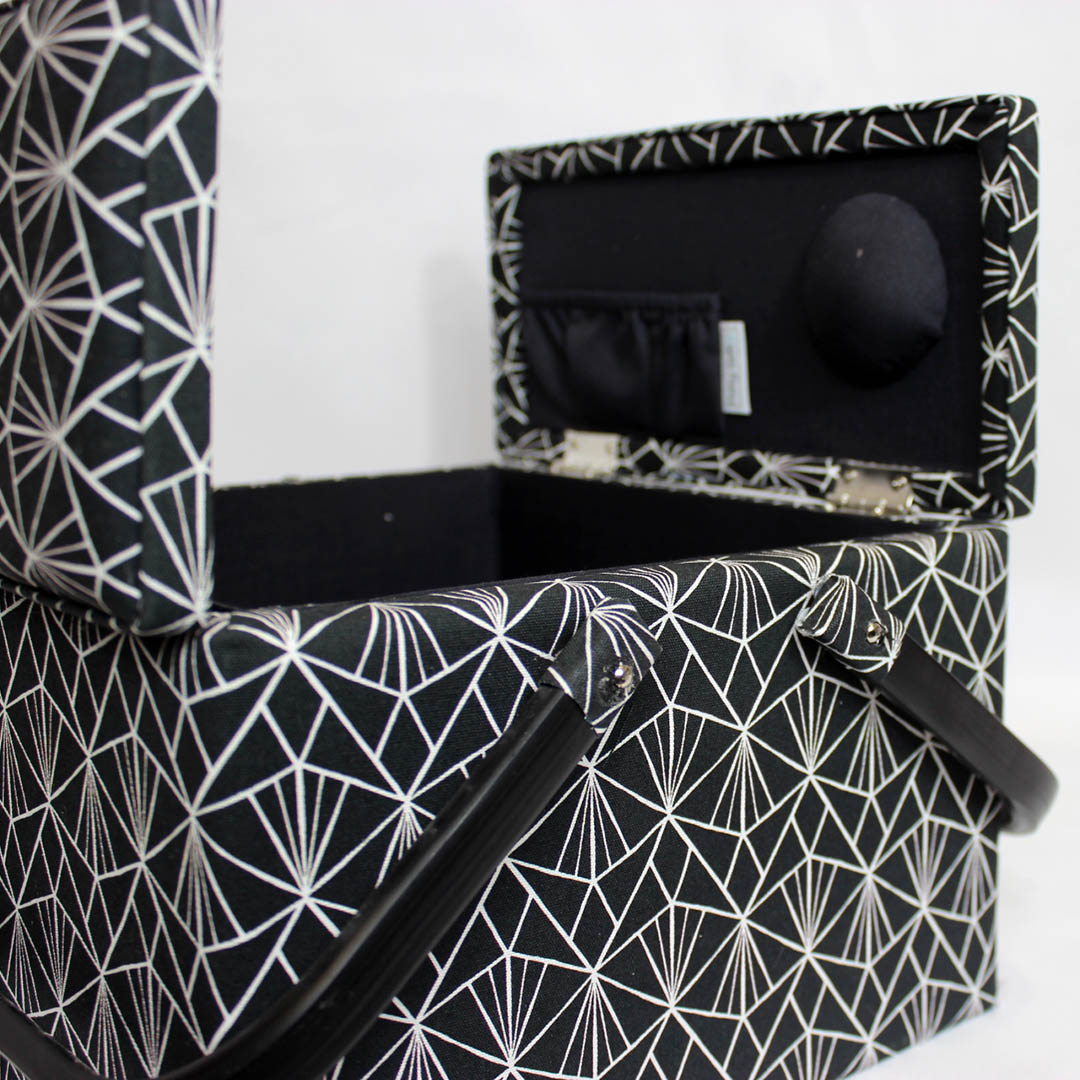 BàC noire géométrique 4 Boite à couture géométrique