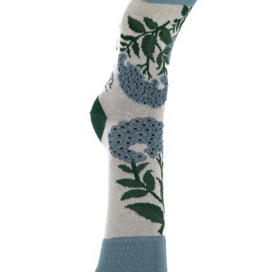 Chaussette Berthe aux grands pieds Femme Fleurs Bleues