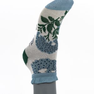Socquettes Berthe aux grands pieds Femme Fleurs Bleues