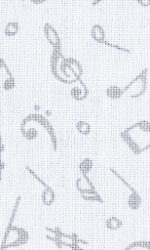 Musique Fat Quarter Gris